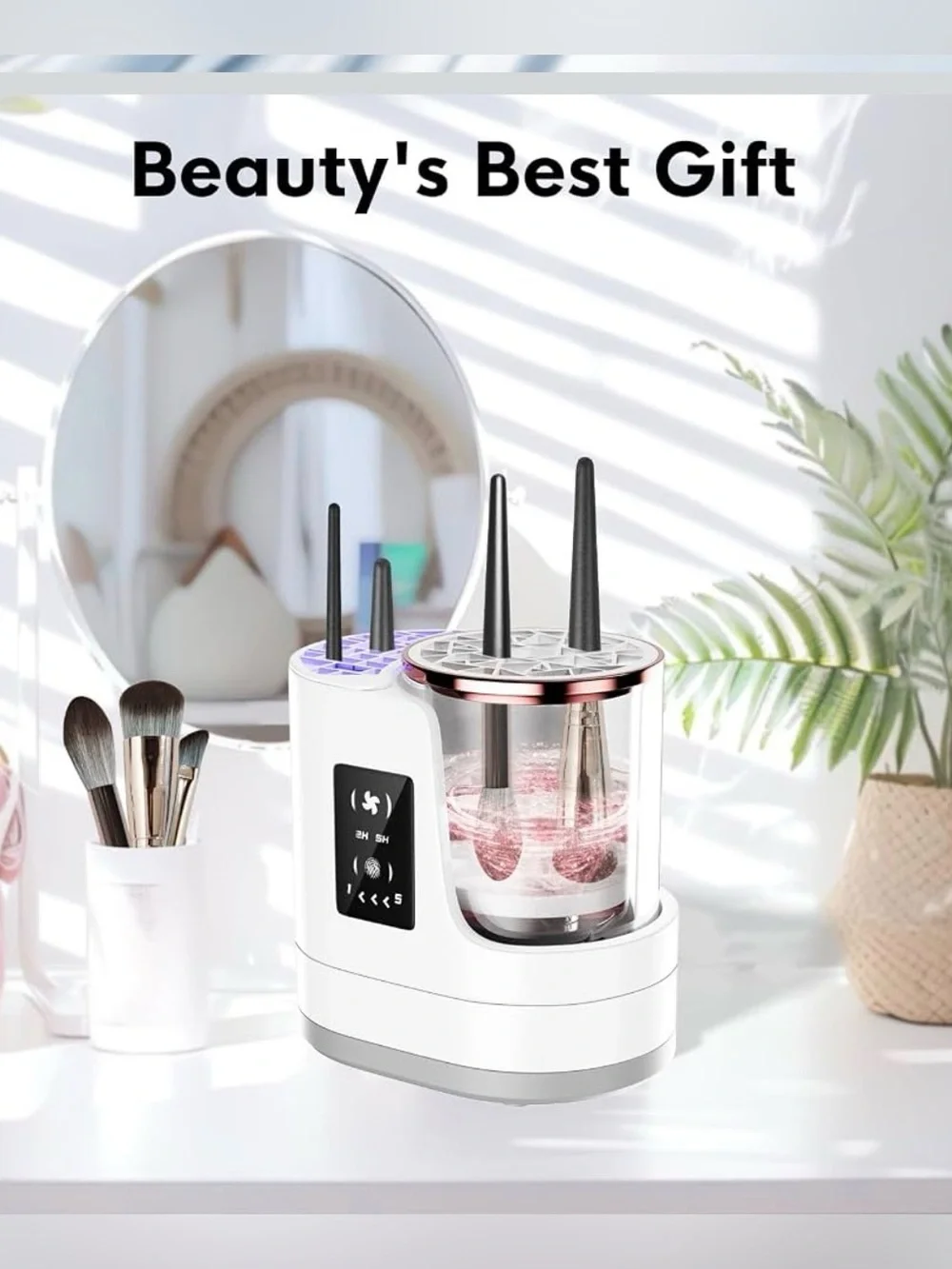 New 3 in 1 Electric Makeup Brush Cleaner, Automatic Portable USB Deep Cleaning